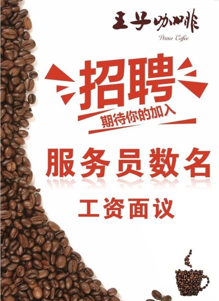 咖啡店招聘海报图片cdr矢量模版下载