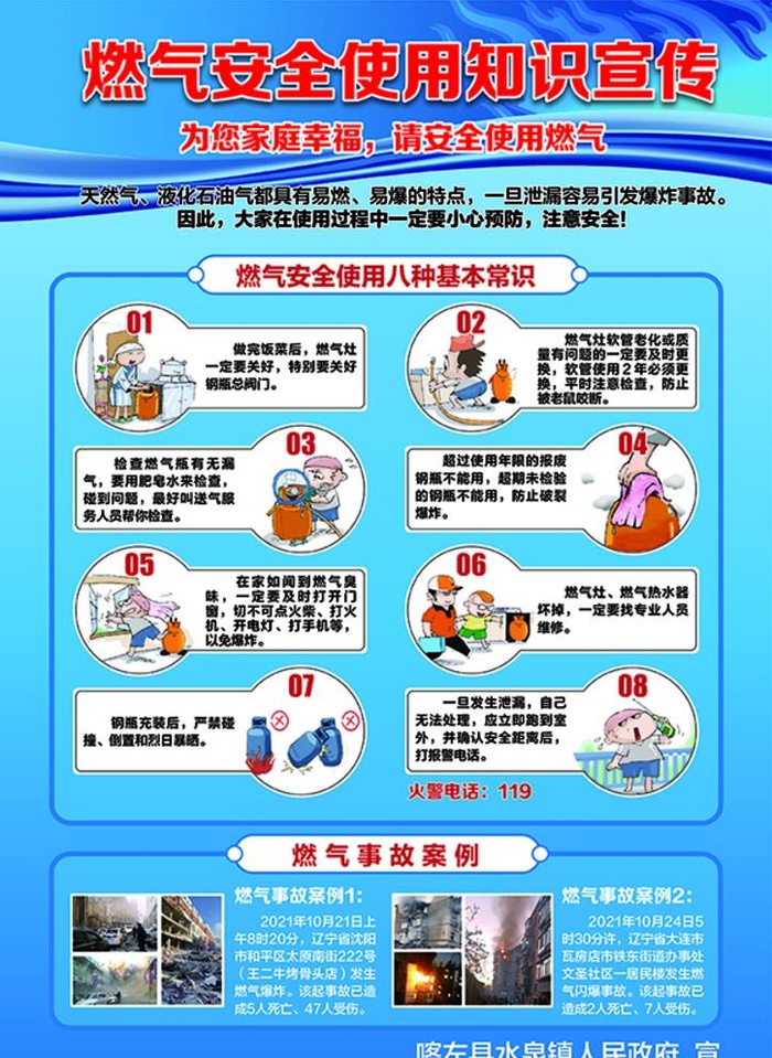 燃气安全海报图片ai矢量模版下载