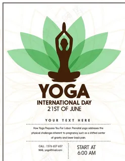 矢量瑜伽海报图片