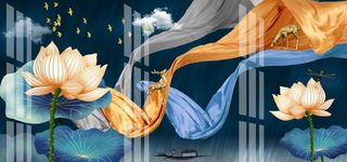 轻奢背景墙图片