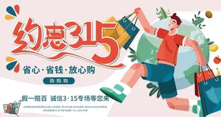 315诚信购物节展板图片