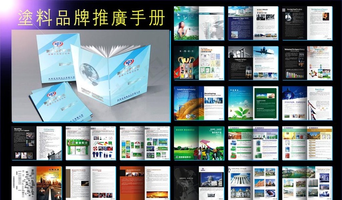 高档涂料画册图片cdr矢量模版下载