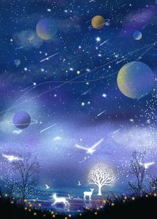 唯美治愈星空图片