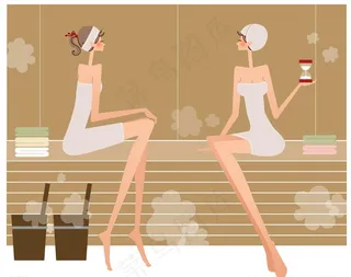 SPA卡通人物  生活场景图片