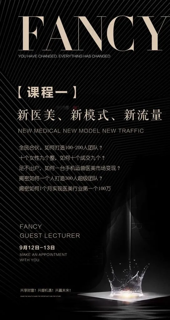 医美招商海报图片psd模版下载