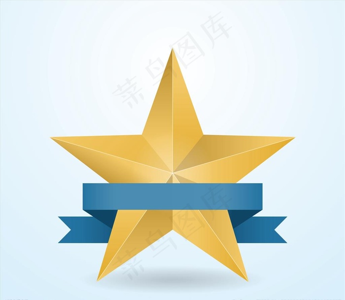 黄金星丝带图片