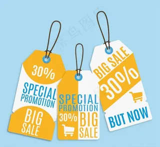 精致折扣吊牌图片