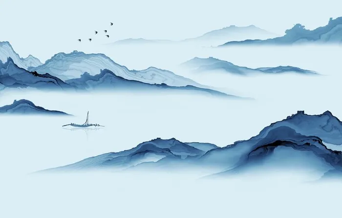 水墨山水图片(8504x5684)psd模版下载