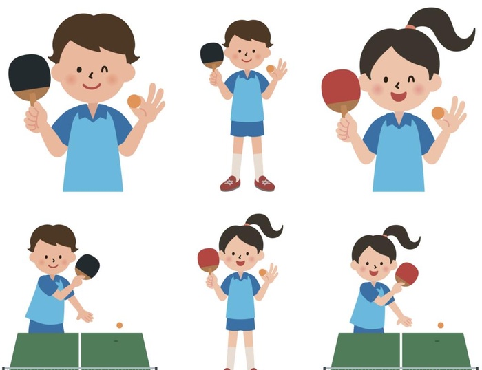 乒乓球运动人物形象图片
