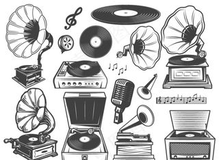 怀旧留声机图片
