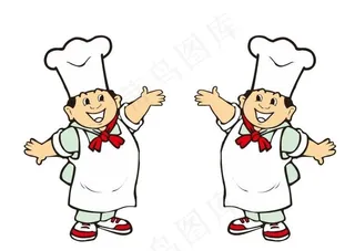矢量彩色卡通厨师图片