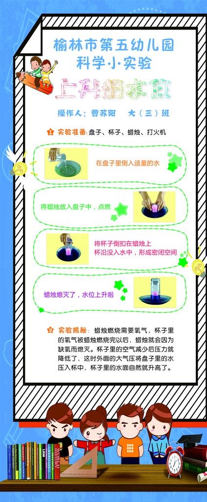 科学小实验展架图片cdr矢量模版下载