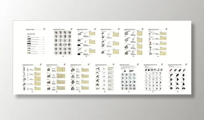 五金管件画册内页图片ai矢量模版下载