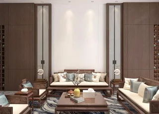 新中式效果图 PSD分层免抠图图片