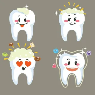 卡通牙齿图片