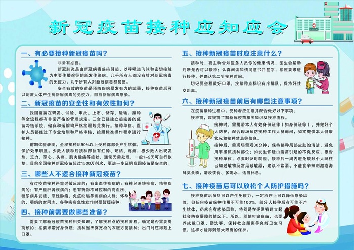 新冠疫苗接种展板图片cdr矢量模版下载