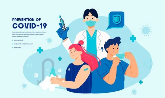 注意卫生防止传染创意插画图片