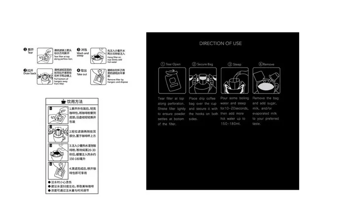 咖啡冲泡方法图片ai矢量模版下载