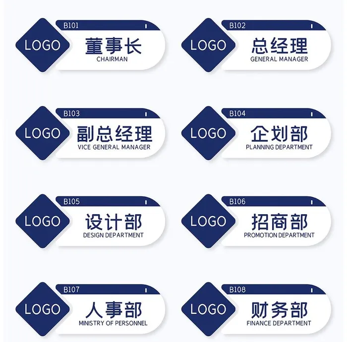企业科室牌 图片ai矢量模版下载