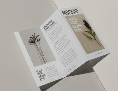 淡雅三折页图片