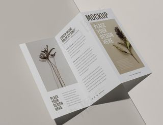 淡雅三折页图片