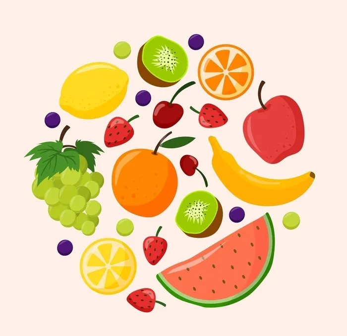 手绘卡通水果矢量图片