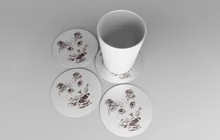 杯子垫样机图片