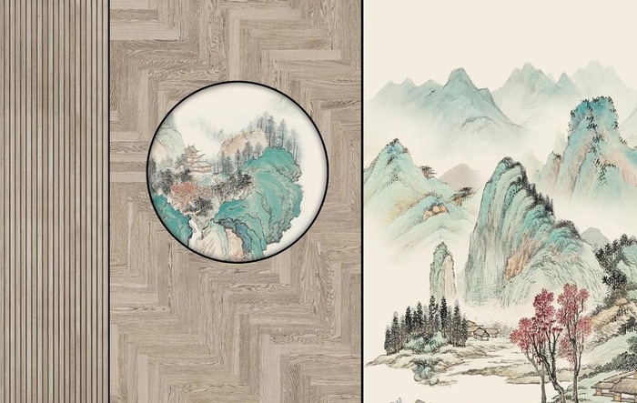 新中式背景图片