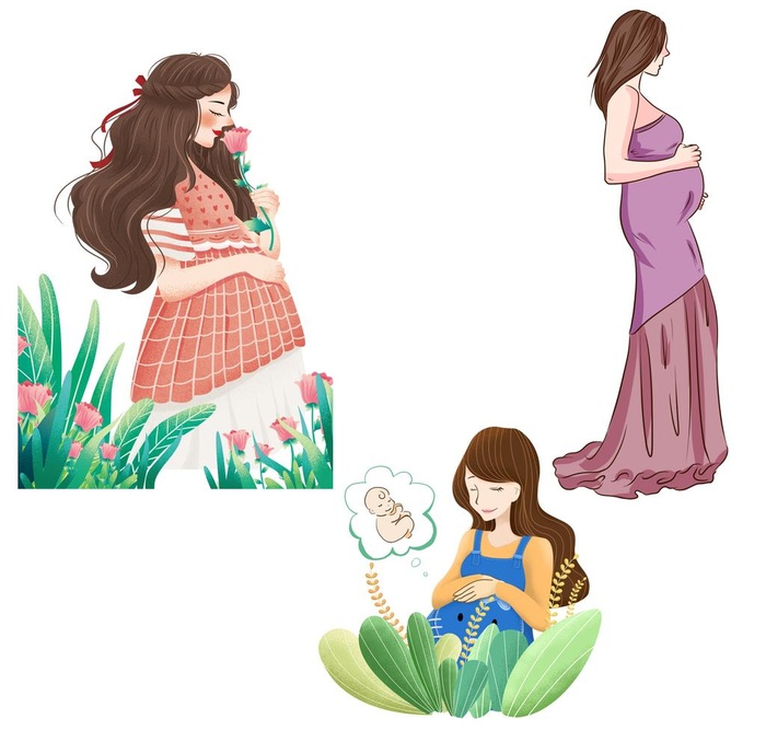卡通孕妇图片