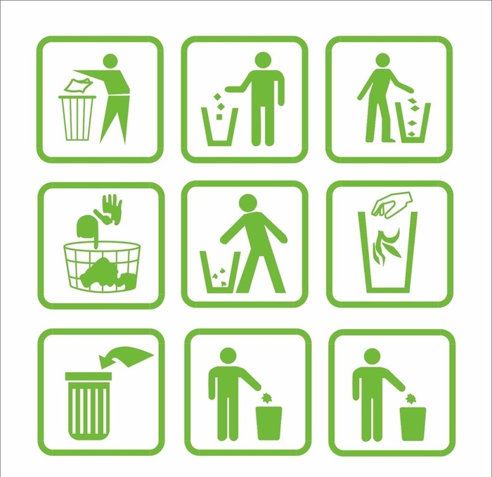 丢垃圾标志图片