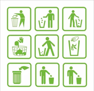 丢垃圾标志图片