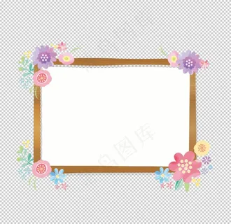 卡通花边框图片