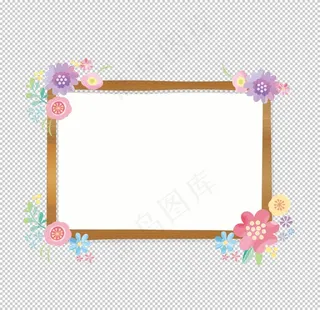 卡通花边框图片