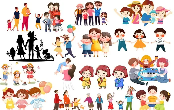 卡通小孩图片(7087x4724)psd模版下载