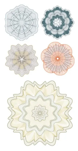 5款防伪纹底纹矢量素材图片