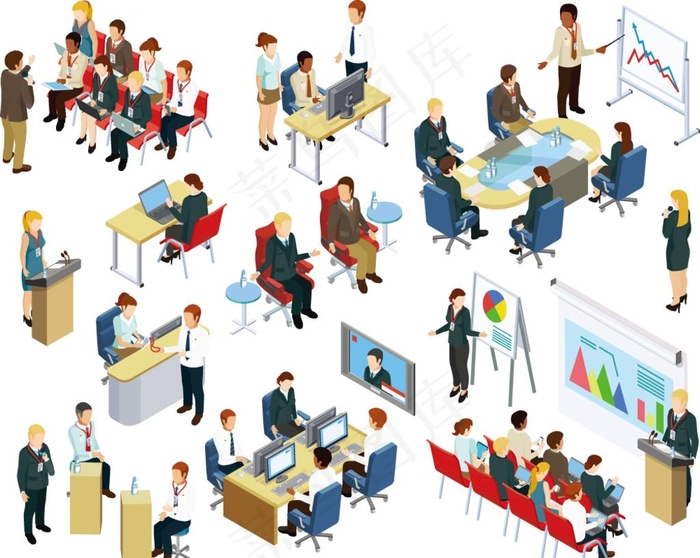 主题等距图标图片