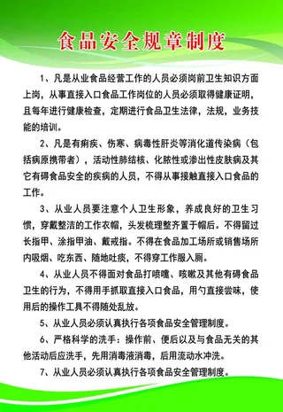 食品安全制度 图片