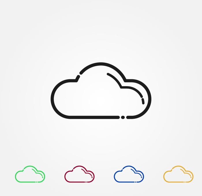 云朵扁平化图标图片