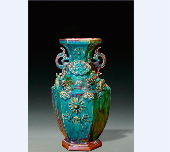 钧瓷瓶 钧瓷 花瓶 瓷器图片