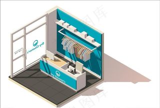干洗店剖面图图片