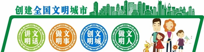文明城市文化墙图片cdr矢量模版下载