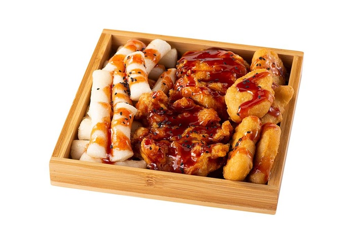 韩式炸鸡拼盘抠图图片