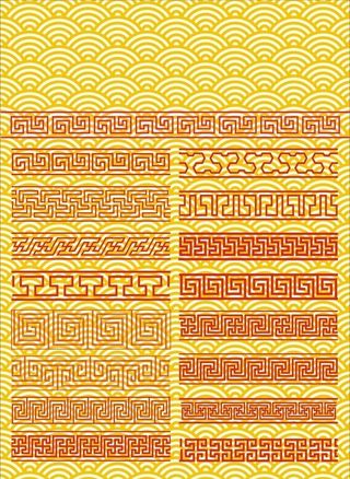 祥云底纹中国边框图片