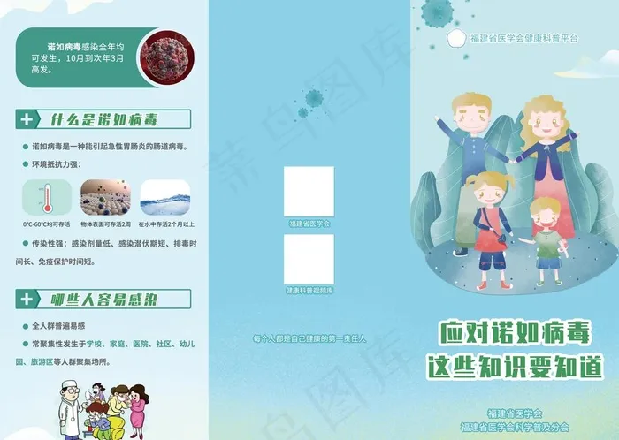 诺如病毒折页封面图片psd模版下载