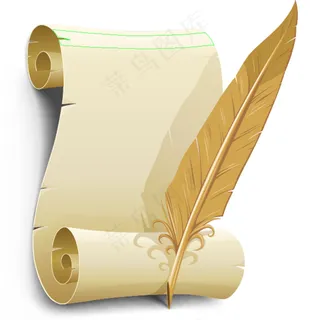 欧式羽毛笔图片