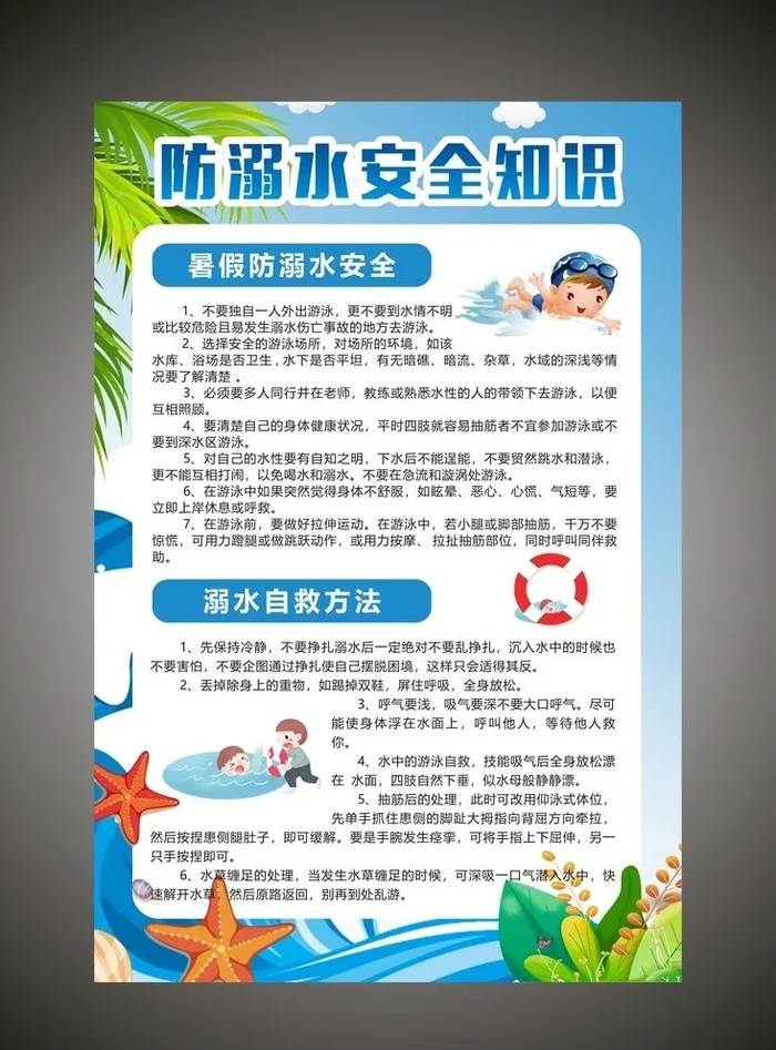 防溺水展板图片cdr矢量模版下载