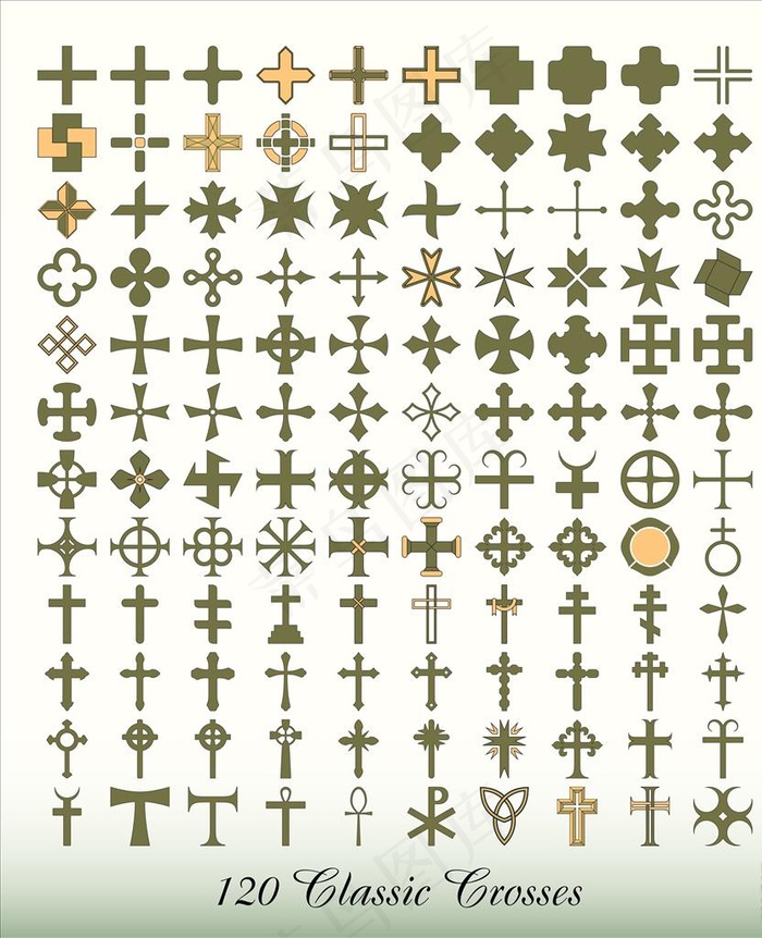 十字架适量素材图片ai矢量模版下载
