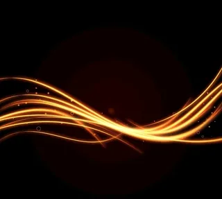 金色光效波浪曲线图片