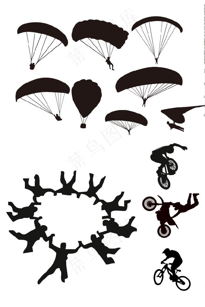 极限运动剪影图片