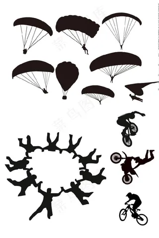 极限运动剪影图片